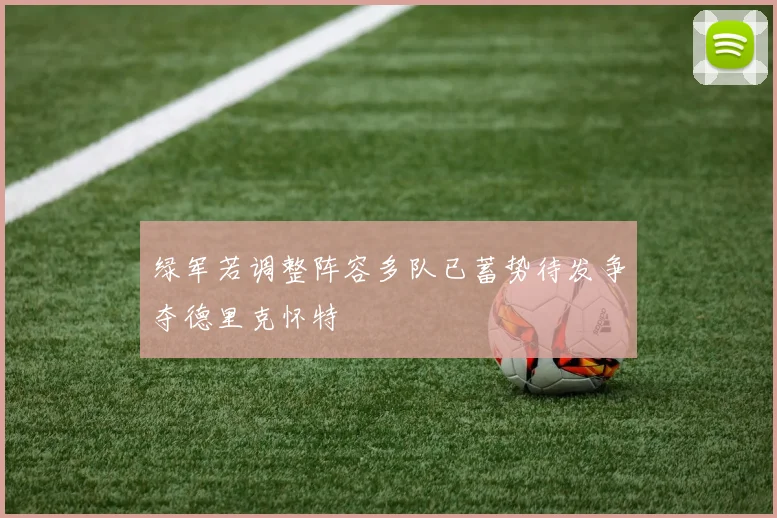 绿军若调整阵容多队已蓄势待发争夺德里克怀特
